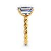 Emerald-Cut Diamond Twisted Setting