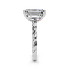 Emerald-Cut Diamond Twisted Setting