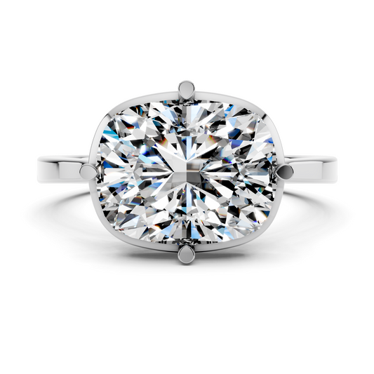 Cushion-Cut Diamond Solitaire Setting