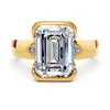 Emerald Cut Bezel Accent Setting
