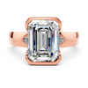 Emerald Cut Bezel Accent Setting