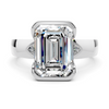 Emerald Cut Bezel Accent Setting