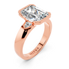 Emerald Cut Bezel Accent Setting