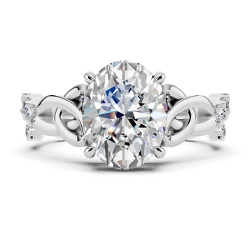 Oval Infinity Diamond Setting