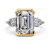 Emerald & Pear Three-Stone Setting
