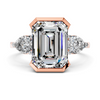 Emerald & Pear Three-Stone Setting
