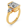 Emerald & Pear Three-Stone Setting