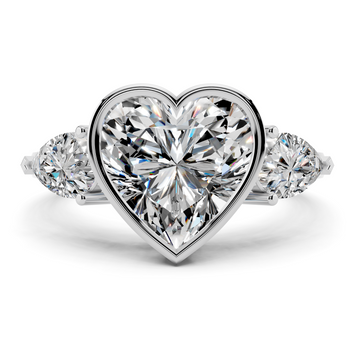 Amora Heart Three-Stone Setting