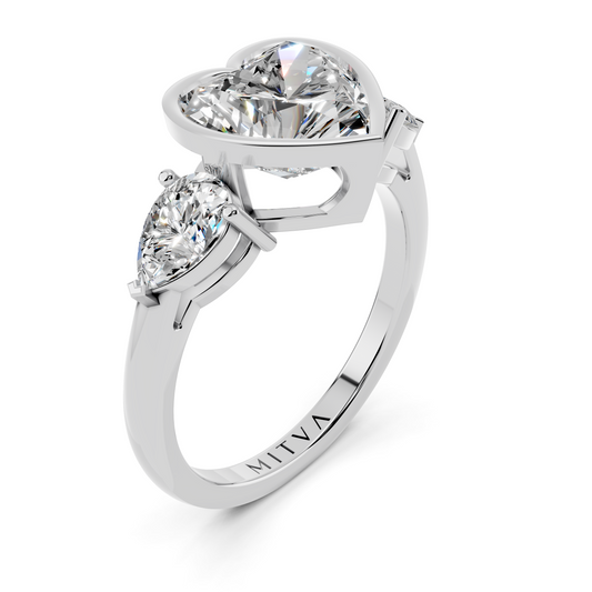 Amora Heart Three-Stone Setting