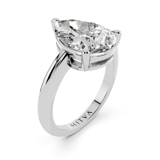 Pear Solitaire Setting