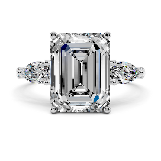 Aurelia Emerald Three-Stone Setting