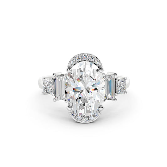 Oval Diamond Trilogy Ring