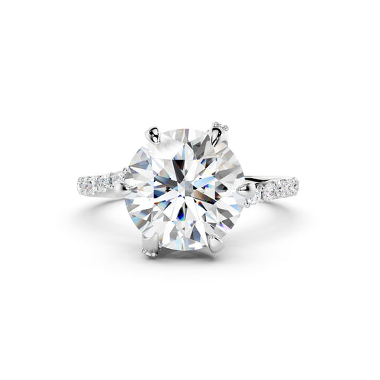Twisted Pavé Diamond Engagement Ring