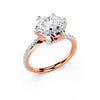 Twisted Pavé Diamond Engagement Ring