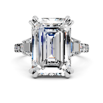 Celeste Emerald Three-Stone Setting