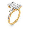 Celeste Emerald Three-Stone Setting