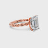 Emerald-Cut Diamond Twisted Setting