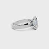 Emerald Cut Bezel Accent Setting