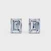 Emerald Cut Diamond Stud Earrings