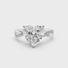 Heart Diamond Twist Pavé Ring