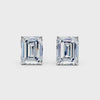Emerald Cut Diamond Stud Earrings