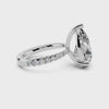 The Pear Bezel Accent Diamond Engagement Ring