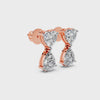 Heart & Pear Diamond Drop Earrings