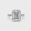 Aurelia Emerald Bezel Pavé Ring