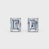 Emerald Cut Diamond Stud Earrings